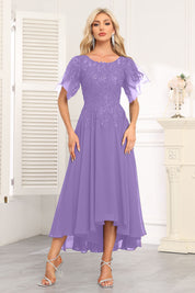 Augday Chiffon Lace Sequins Mother of the Bridesmaid Dresses