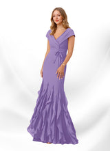 Augday Bailora Mermaid Ruched Chiffon Dress