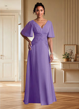 Augday Milliat A-Line Lace Chiffon Dress
