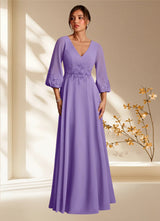 Augday Yorba A-Line Lace Chiffon Dress