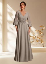 Augday Yorba A-Line Lace Chiffon Dress