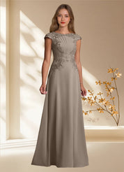 Augday Christi A-Line Lace Chiffon Dress