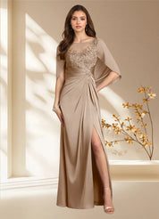 Augday Hera A-Line Lace Stretch Satin Dress