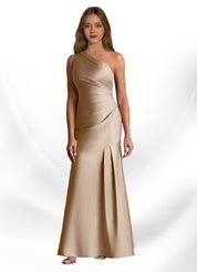 Augday Haifa Mermaid One Shoulder Stretch Satin Dress