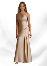 Augday Haifa Mermaid One Shoulder Stretch Satin Dress