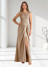 Augday Santa Barbara Sheath Pleated Stretch Satin Dress