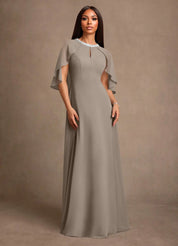 Augday Winnifred A-Line Beaded Chiffon Dress