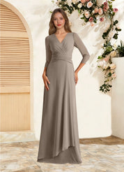 Augday Mayfield A-Line Pleated Chiffon Dress