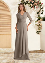 Augday Mayfield A-Line Pleated Chiffon Dress