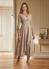 Augday Aerynne A-Line Pleated Chiffon Dress