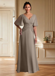 Augday Milliat A-Line Lace Chiffon Dress