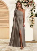 Augday Lancaster A-Line One Shoulder Chiffon Dress