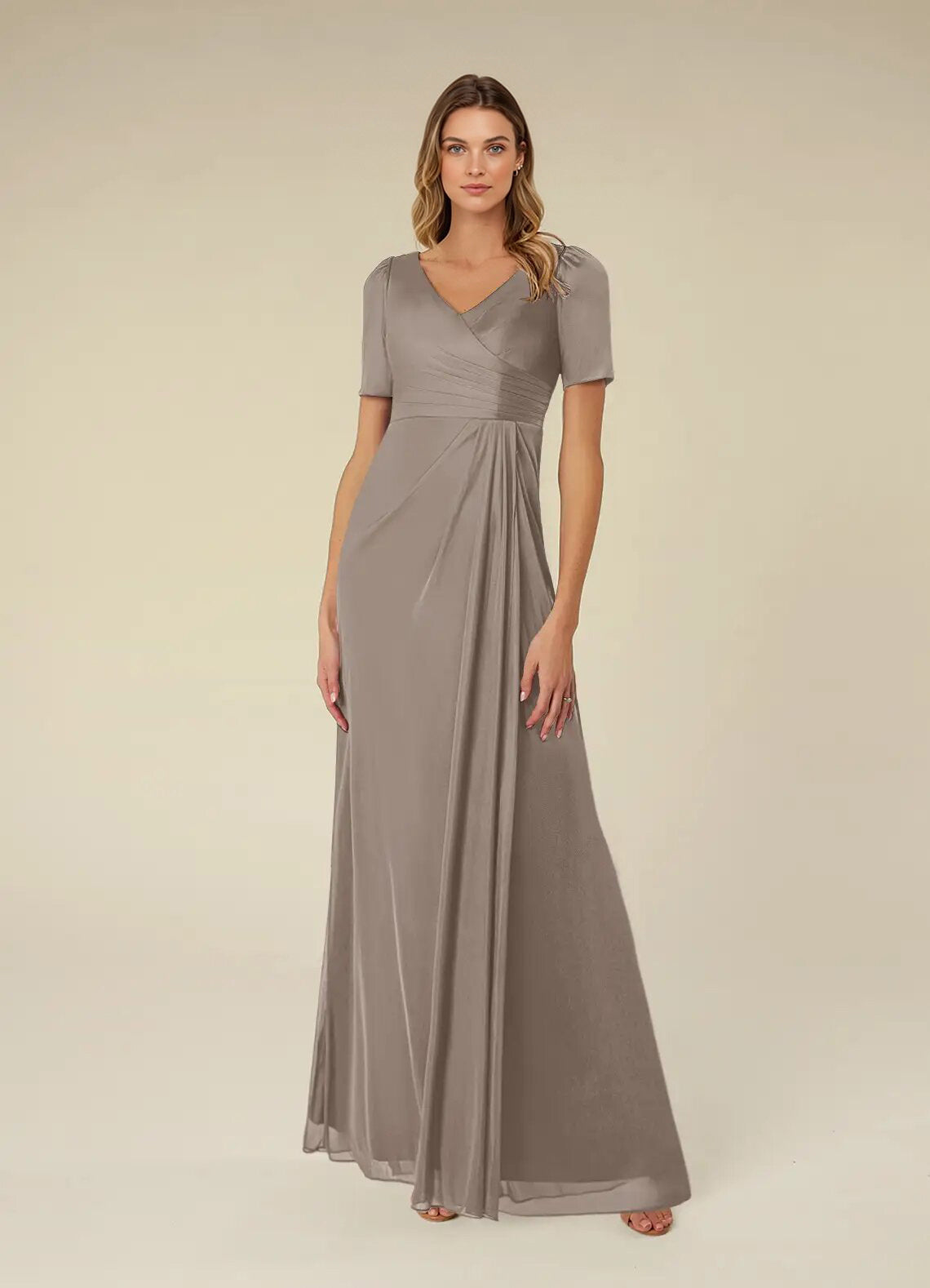 Augday Bessie A-Line Pleated Mesh Dress