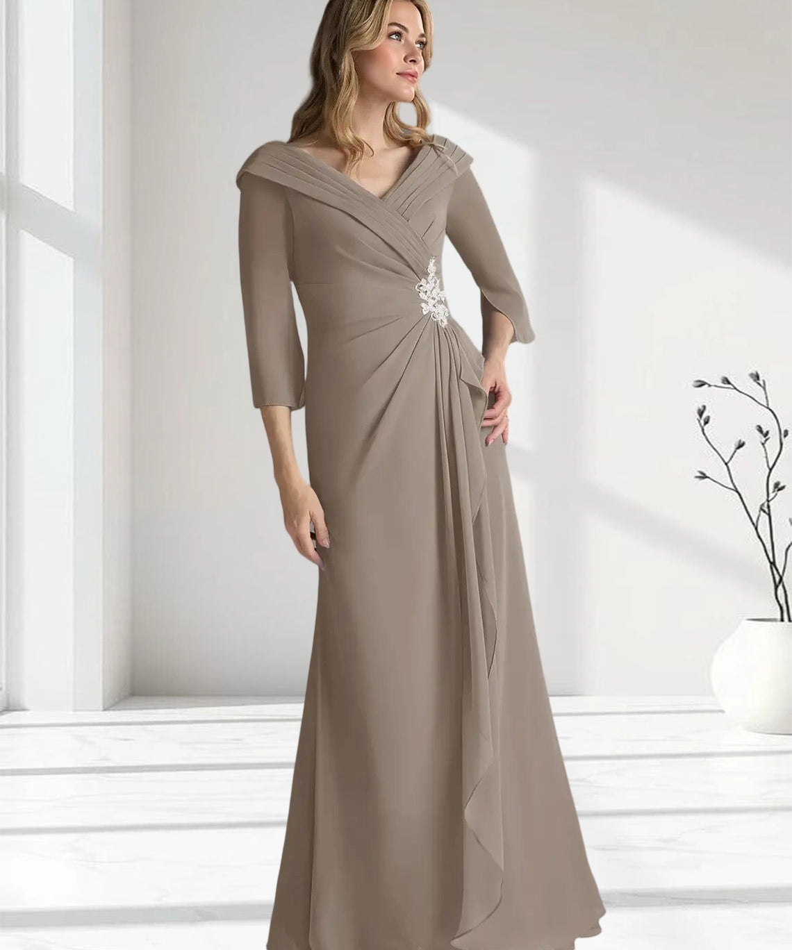 Augday Jaycee A-Line Chiffon Dress