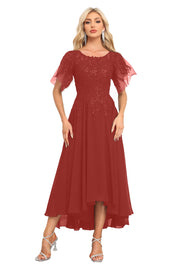 Augday Chiffon Lace Sequins Mother of the Bridesmaid Dresses