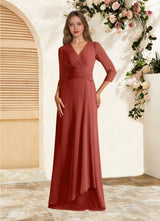 Augday Mayfield A-Line Pleated Chiffon Dress