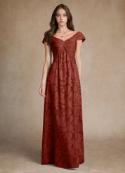 Augday Myrtle A-Line Pleated Floral Burnout Dress