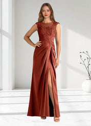 Augday Santa Barbara Sheath Pleated Stretch Satin Dress