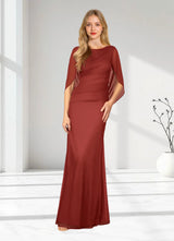 Augday Belladonna Mermaid Scoop Pleated Mesh Dress