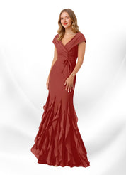 Augday Bailora Mermaid Ruched Chiffon Dress