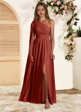 Augday Lancaster A-Line One Shoulder Chiffon Dress