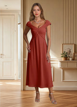 Augday Mirta A-Line Pleated Floral Burnout Dress