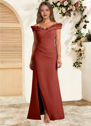 Augday Jettie Sheath Pleated Chiffon Dress