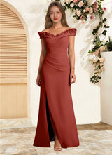 Augday Jettie Sheath Pleated Chiffon Dress
