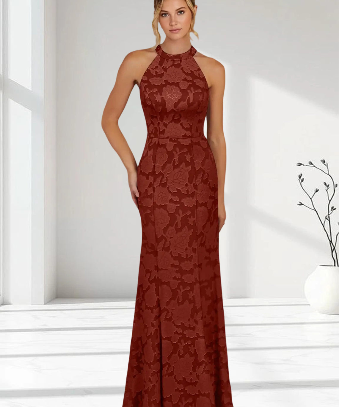 Augday Tyra Mermaid Floral Burnout Dress