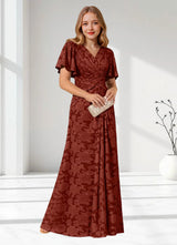 Augday Emmeline Pleated Floral Burnout Dress
