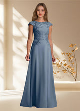 Augday Christi A-Line Lace Chiffon Dress
