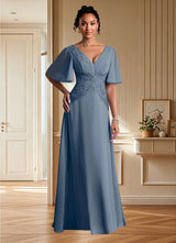 Augday Milliat A-Line Lace Chiffon Dress