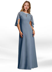 Augday Winnifred A-Line Beaded Chiffon Dress