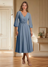 Augday Ana A-Line Lace Chiffon Dress