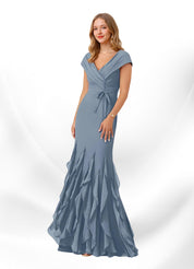 Augday Bailora Mermaid Ruched Chiffon Dress