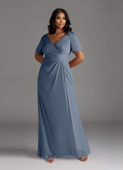 Augday Bessie A-Line Pleated Mesh Dress Plus Size