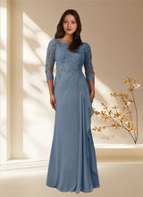 Augday Calanthe A-Line Scoop Chiffon Dress