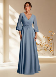 Augday Yorba A-Line Lace Chiffon Dress