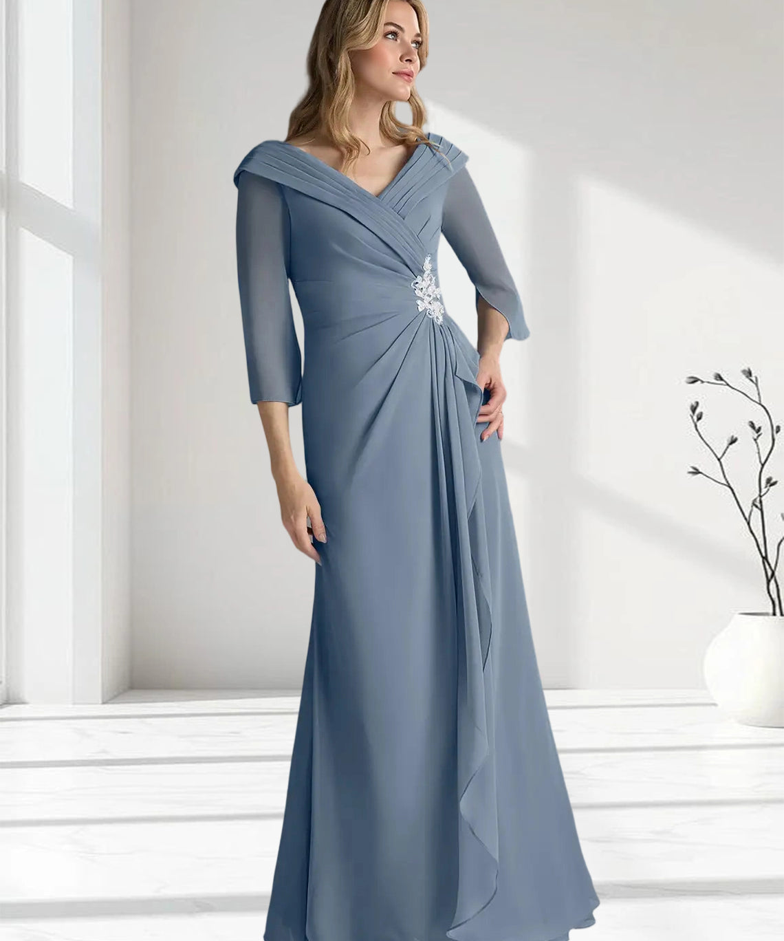 Augday Jaycee A-Line Chiffon Dress