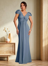 Augday Louella Pleated Chiffon Dress