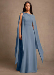 Augday Liddie A-Line Pleated Chiffon Dress