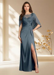 Augday Hera A-Line Lace Stretch Satin Dress