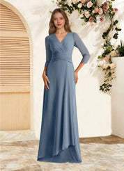 Augday Mayfield A-Line Pleated Chiffon Dress