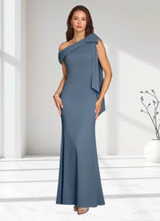 Augday Myers Mermaid Pleated Stretch Crepe Dress