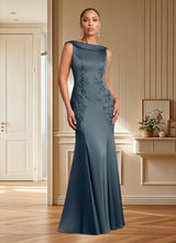 Augday Franny Sheath Lace Stretch Satin Dress