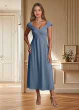 Augday Mirta A-Line Pleated Floral Burnout Dress