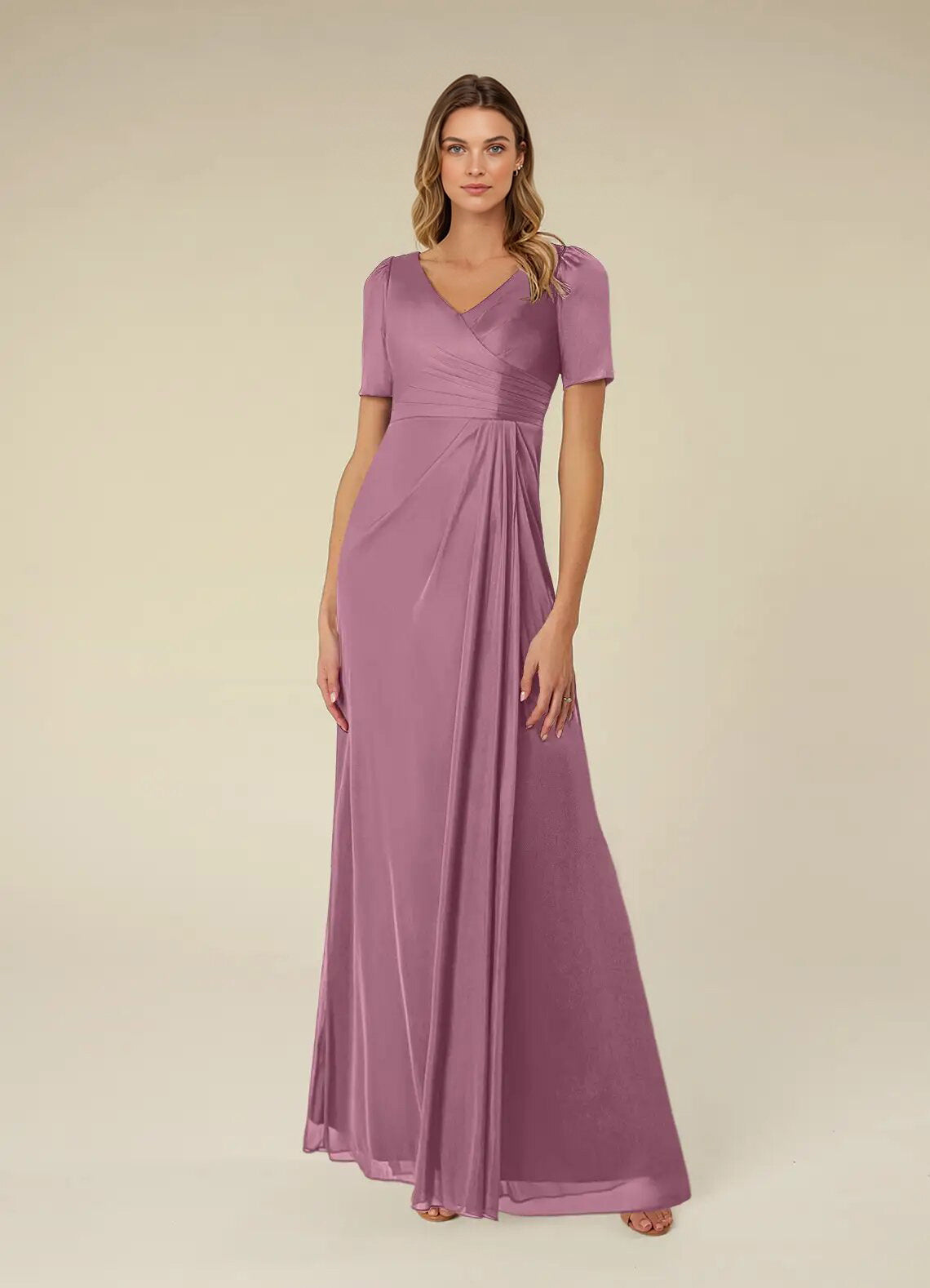 Augday Bessie A-Line Pleated Mesh Dress
