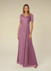 Augday Bessie A-Line Pleated Mesh Dress