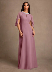 Augday Winnifred A-Line Beaded Chiffon Dress