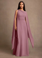 Augday Liddie A-Line Pleated Chiffon Dress